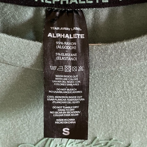 Alphalete Aspire Signature Green Long Sleeve Size Small - Picture 4 of 5
